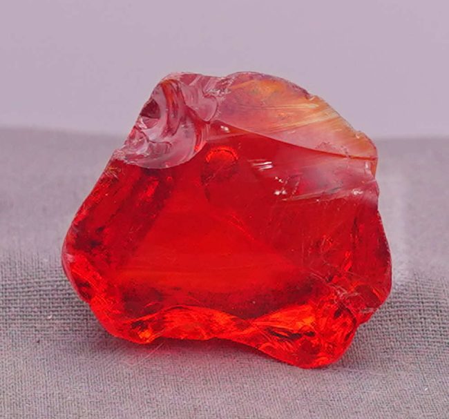 Rare Gem Banded Fire Opal with bubbles Monatomic Andara Crystal 22.2 g.