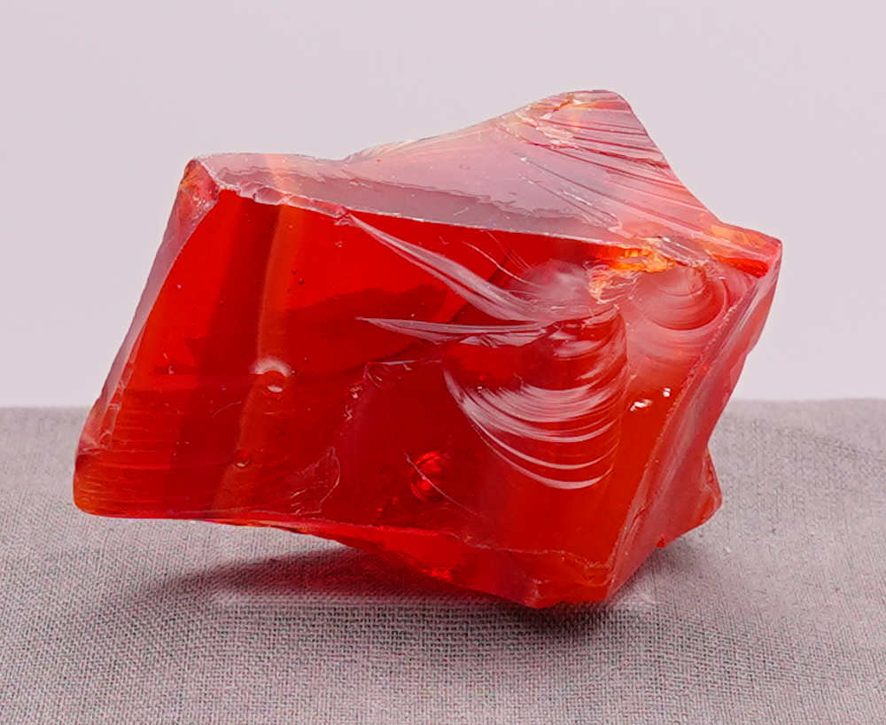 Rare Gem Angel Aura Fire Opal/Dragon's Blood with bubbles Monatomic Andara Crystal 71.1 g. - Image 3