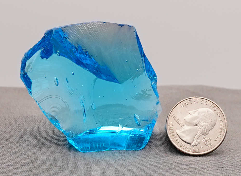 Rare Gem Electric Blue with bubbles Monatomic Andara Crystal 50.3 g. - Image 9