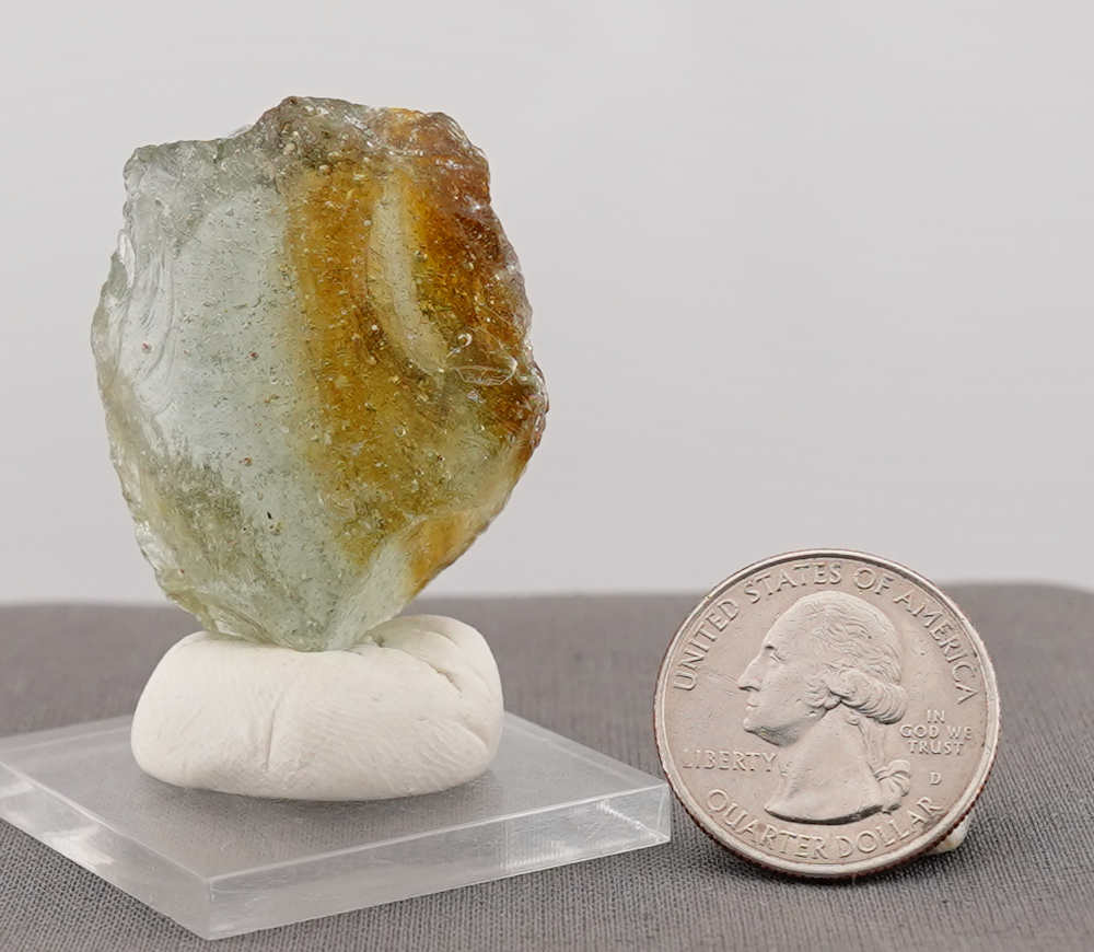 Rare Bicolor Celestial Gold Green/Earth Shaman Sea Foam Monatomic Andara Crystal 26.3 g. - Image 8