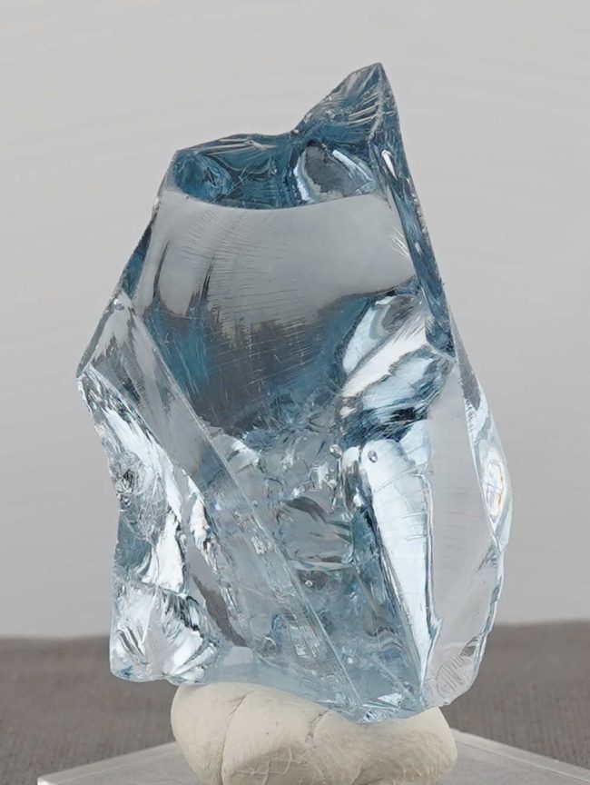 Rare Gem Banded Glacier Blue with bubbles Monatomic Andara Crystal 44.0 g.