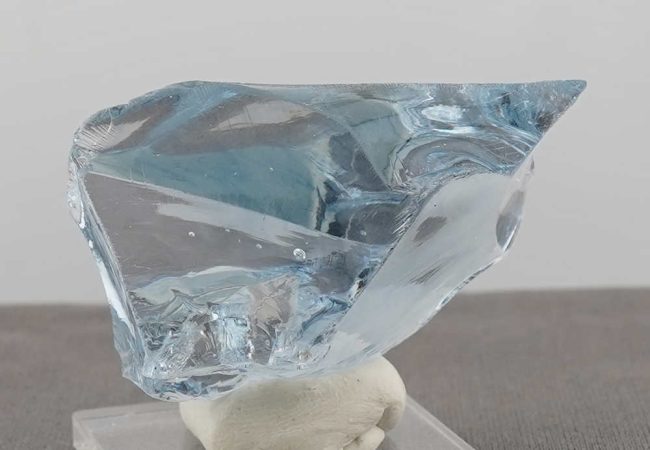 Rare Gem Banded Glacier Blue with bubbles Monatomic Andara Crystal 44.0 g. - Image 8