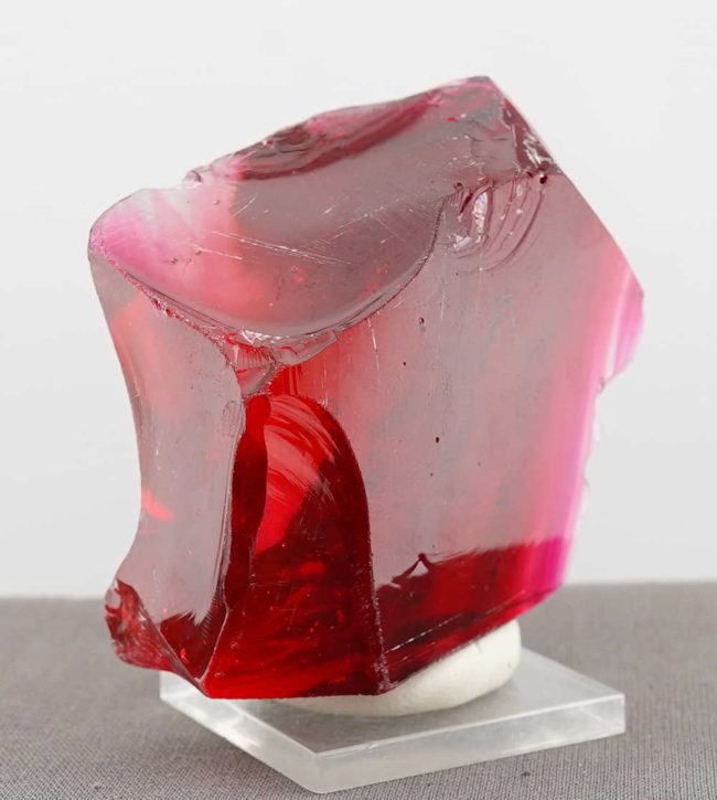 Rare Gem Bicolor Banded Raspberry/Gold Monatomic Andara Crystal 153.5 g. - Image 4