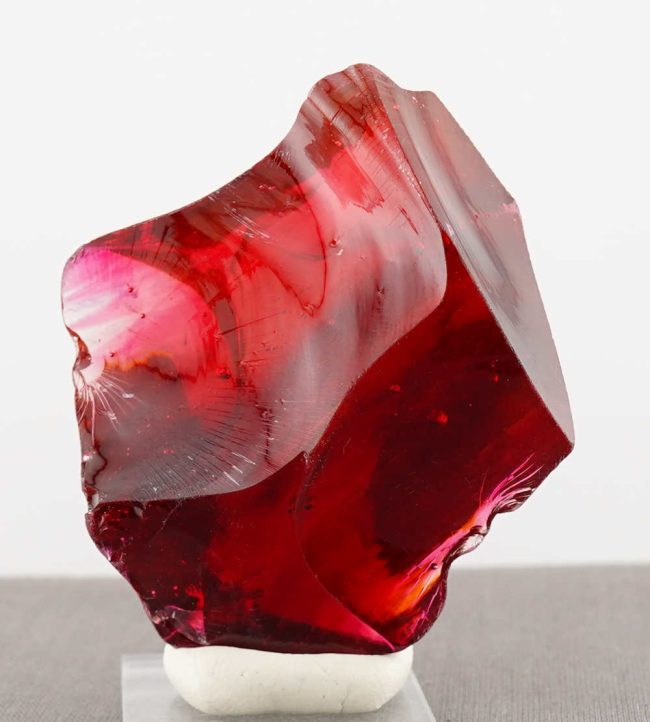 Rare Gem Bicolor Banded Raspberry/Gold Monatomic Andara Crystal 153.5 g. - Image 8