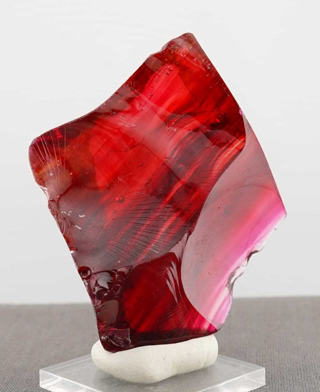 Rare Gem Bicolor Banded Raspberry/Gold Monatomic Andara Crystal 153.5 g. - Image 9