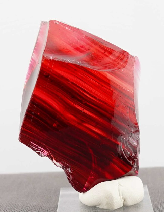 Rare Gem Bicolor Banded Raspberry/Gold Monatomic Andara Crystal 153.5 g. - Image 10