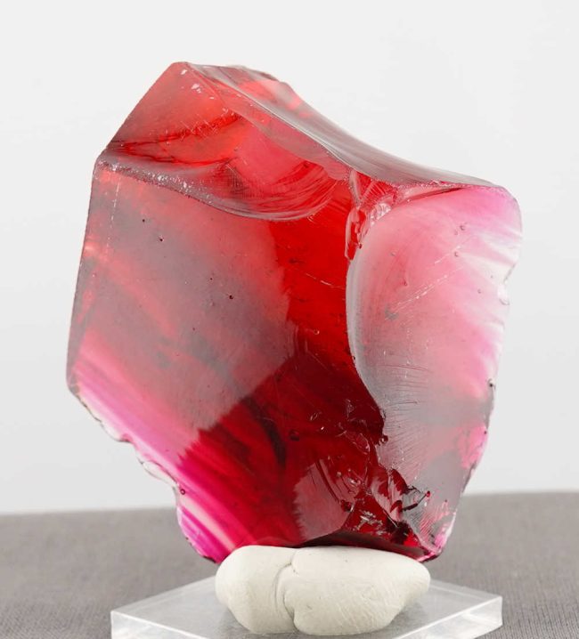 Rare Gem Bicolor Banded Raspberry/Gold Monatomic Andara Crystal 153.5 g. - Image 11