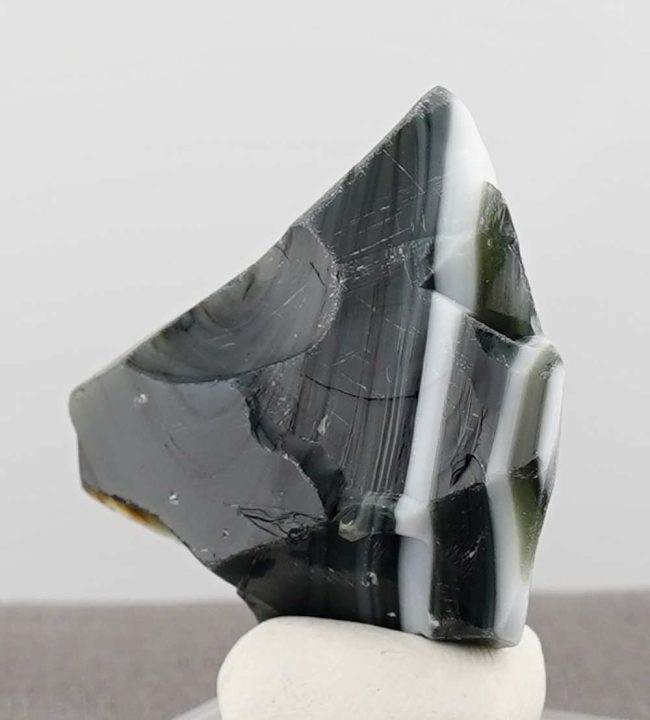 Rare Multi Iridium Black/Pastel Cosmic Ice/Pastel Adamantine Monatomic Andara Crystal 25.6 g. - Image 4