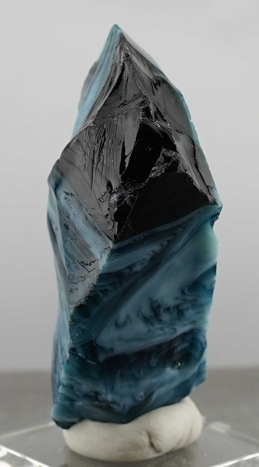 Rare Gem Multi Banded Glacier Blue/Pastel Bleu Topaz/Iridium Black Monatomic Andara Crystal 74.1 g. - Image 6