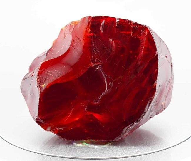 Rare Gem Multi Scarlet Shift/Ice "Heart" Monatomic Andara Crystal 138.0 g.