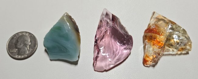 Rare Gem 3 Piece "Sacred Triad" Set Monatomic Andara Crystal 52.0 g.