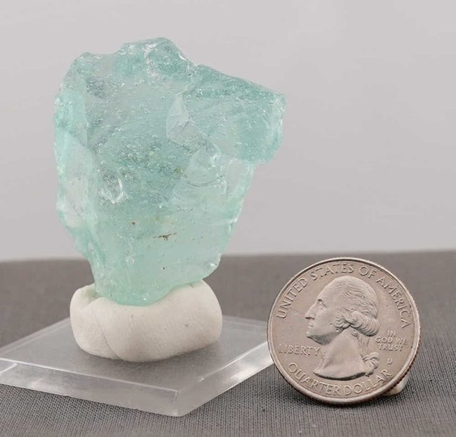 Rare Bicolor Aqua Serenity/Gold Sea Foam Monatomic Andara Crystal 36.8 g. - Image 8