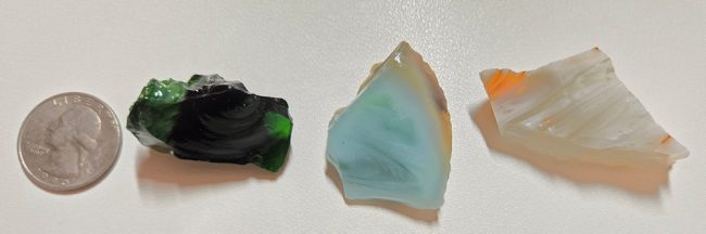 Rare Gem 3 Piece "Sacred Triad" Set Monatomic Andara Crystal 46.7 g.