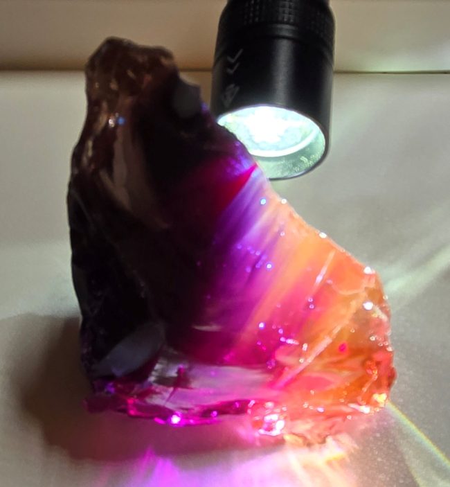 Rare Gem Multi Rainbow "Heart" Monatomic Andara Crystal 100.6 g. - Image 2
