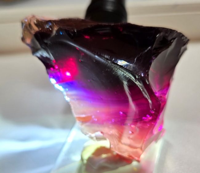 Rare Gem Multi Rainbow "Heart" Monatomic Andara Crystal 100.6 g. - Image 3