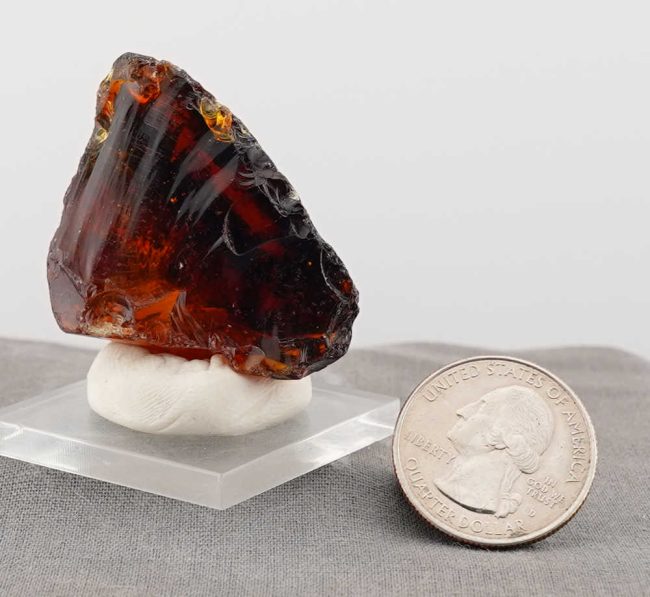 Rare Gem Banded Earth Shaman/Lemurian Amber Monatomic Andara Crystal 36.5 g. - Image 8