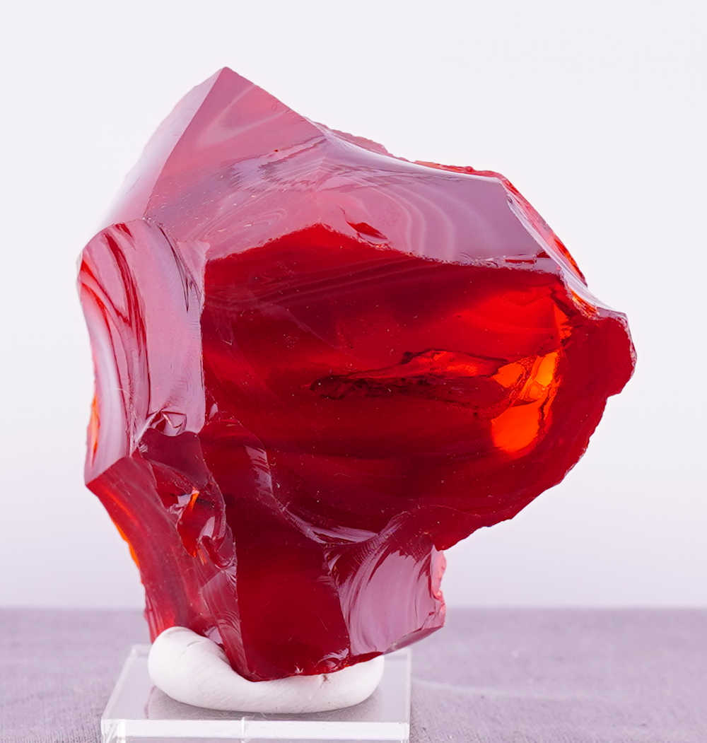 Rare Gem Multi Angel Aura Lemurian Sunrise/Dragon's Blood "Heart" with open bubble Monatomic Andara Crystal 202.4 g.