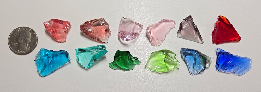 Gem 12 Piece Pendant Set Monatomic Andara Crystal 36.6 g.