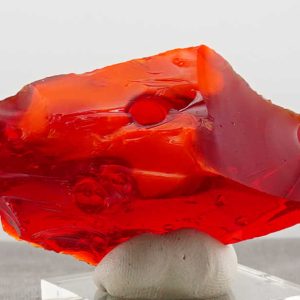Rare Gem Bicolor Scarlet Shift/Dragon's Blood with bubbles Monatomic Andara Crystal 56.5 g.