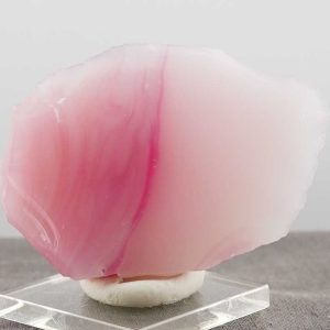 Rare Banded Pastel HGW Pink Monatomic Andara Crystal 49.0 g.