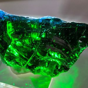 Rare Gem Bicolor Emerald Shift/Elestial Sapphire Monatomic Andara Crystal 68.4 g.