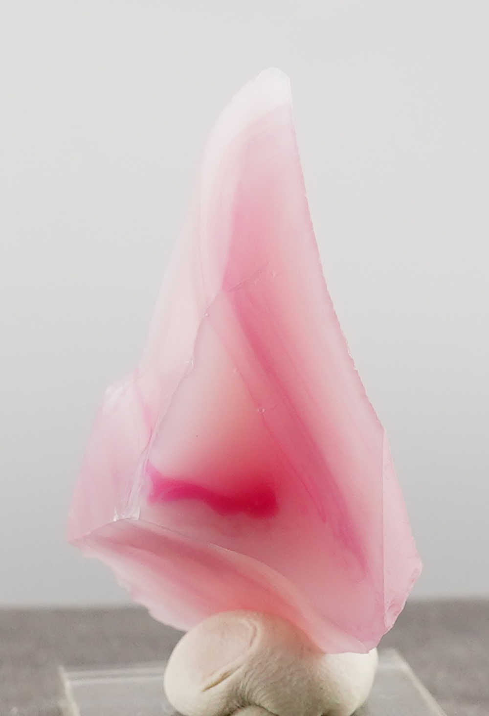 Rare Banded Pastel HGW Pink Monatomic Andara Crystal 44.2 g.