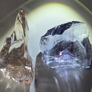Rare Gem 2 Piece "Amplified" Set Monatomic Andara Crystal 35.8 g.