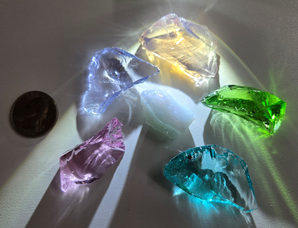 Rare Gem 6 Piece "Balance and Harmony" Set Monatomic Andara Crystal 60.3 g.