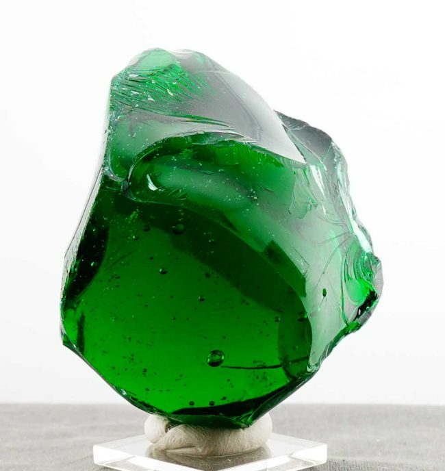 Special of the Week 25% Off! Rare Gem Blue/Green Emerald Shift "Heart" with bubbles Monatomic Andara Crystal 440.5 g. - Image 3