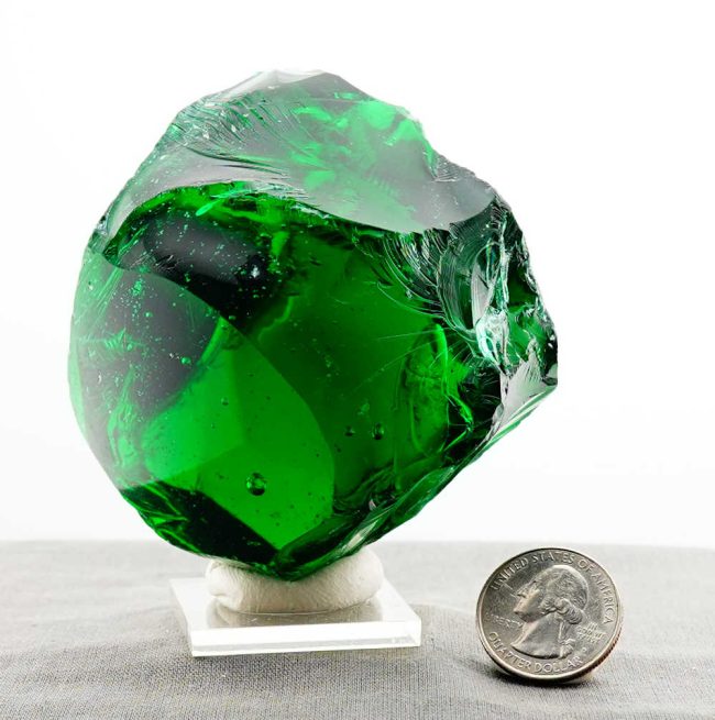 Special of the Week 25% Off! Rare Gem Blue/Green Emerald Shift "Heart" with bubbles Monatomic Andara Crystal 440.5 g. - Image 17