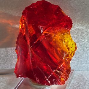 Rare Gem Banded Angel Aura Fire Opal/Lemurian Sunrise Monatomic Andara Crystal 79.9 g.