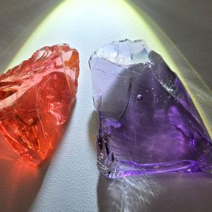 Gem 2 Piece "Amplified" Set Monatomic Andara Crystal 33.1 g.