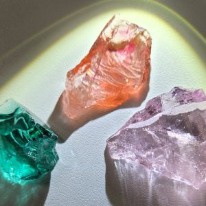 Rare Gem 3 Piece "Sacred Triad" Set Monatomic Andara Crystal 37.9 g.