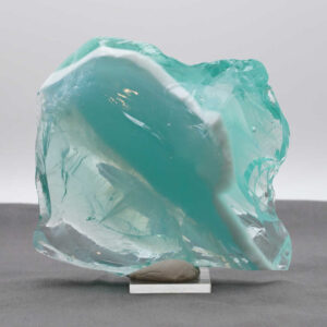 Rare Gem Bicolor Angel Aura Bleu Topaz/Pastel Ice "Heart" Monatomic Andara Crystal 608.0 g.