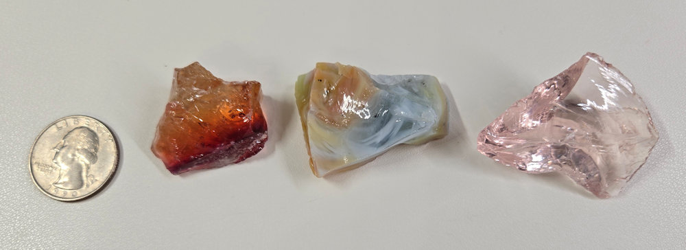 Rare Gem 3 Piece "Sacred Triad" Set Monatomic Andara Crystal 55.8 g. - Image 3