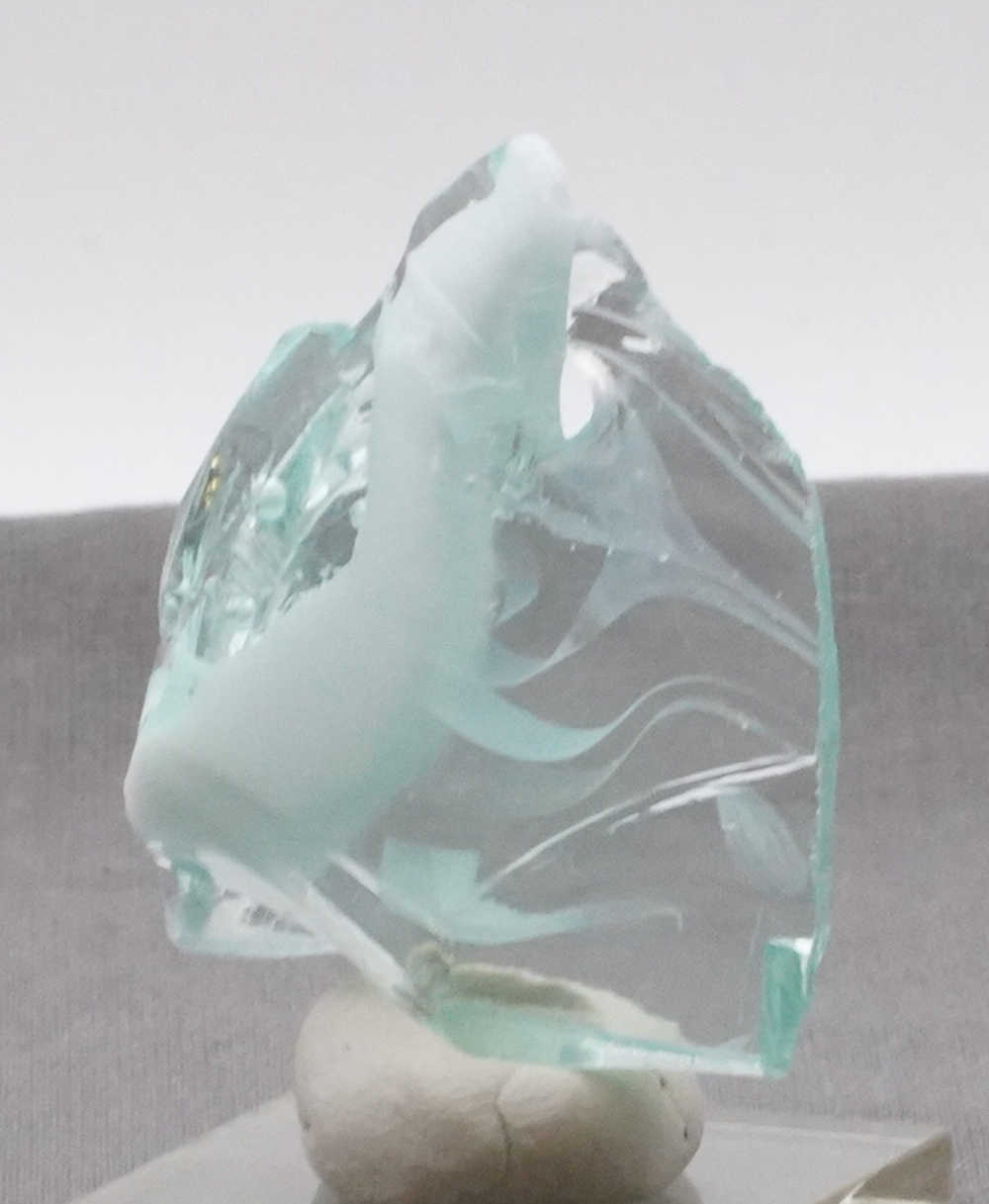 Rare Gem Bicolor Angel Aura Bleu Topaz/Pastel Ice with bubbles & open bubble Monatomic Andara Crystal 23.6 g. - Image 5