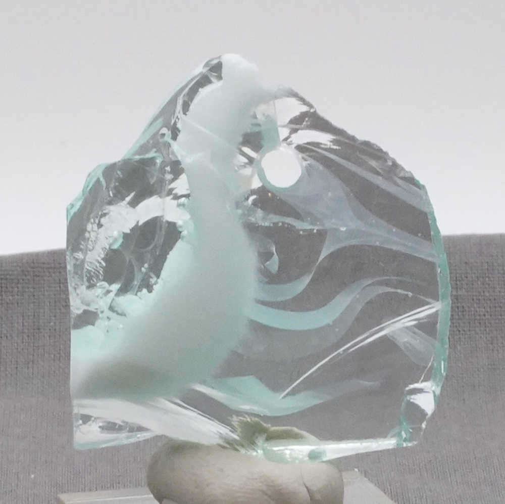 Rare Gem Bicolor Angel Aura Bleu Topaz/Pastel Ice with bubbles & open bubble Monatomic Andara Crystal 23.6 g. - Image 6