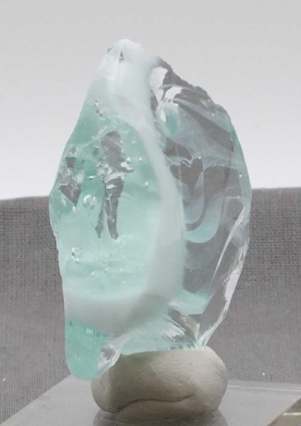 Rare Gem Bicolor Angel Aura Bleu Topaz/Pastel Ice with bubbles & open bubble Monatomic Andara Crystal 23.6 g. - Image 7