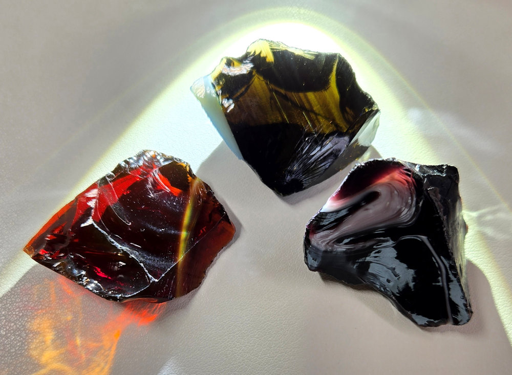 Rare Gem 3 Piece "Sacred Triad" Set Monatomic Andara Crystal 53.2 g.