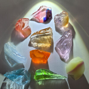 Gem 10 Piece Pendant Set Monatomic Andara Crystal 39.9 g.