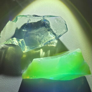 Rare Gem 2 Piece "Amplified" Set Monatomic Andara Crystal 35.3 g.