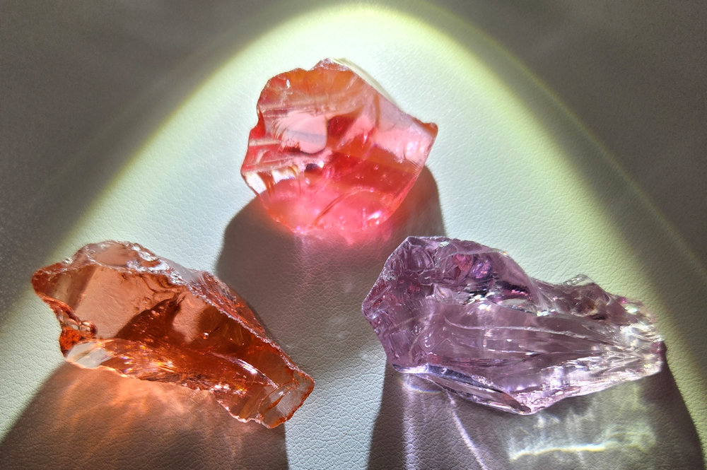 Rare Gem 3 Piece "Sacred Triad" Set Monatomic Andara Crystal 25.9 g.