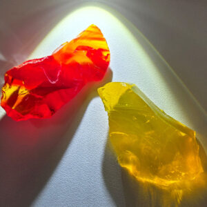 Rare Gem 2 Piece "Amplified" Set Monatomic Andara Crystal 35.9 g.