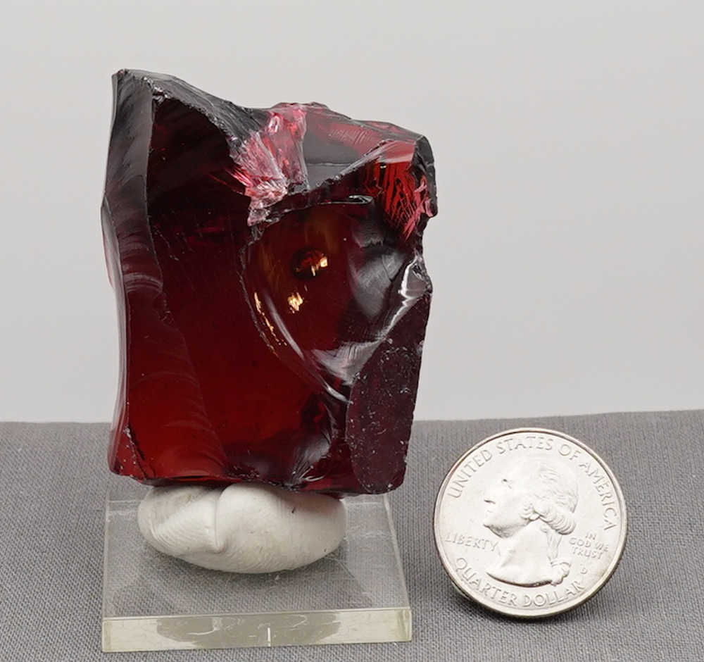 Rare Gem Raspberry Resonance/Gold "Heart" with bubble Monatomic Andara Crystal 108.8 g. - Image 13