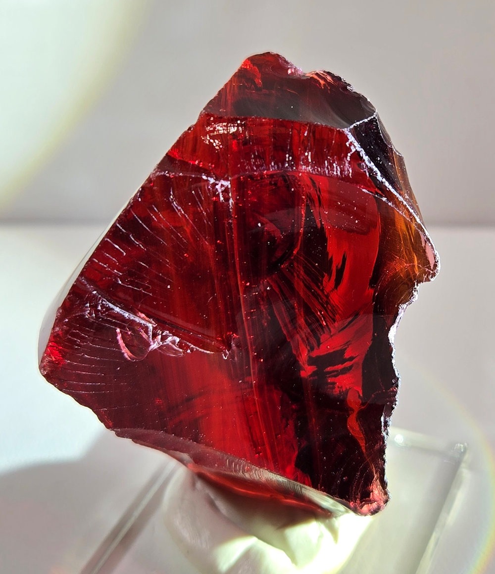 Rare Gem Raspberry Resonance/Gold Monatomic Andara Crystal 79.1 g.