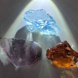 Rare Gem 3 Piece "Sacred Triad" Set Monatomic Andara Crystal 56.8 g.