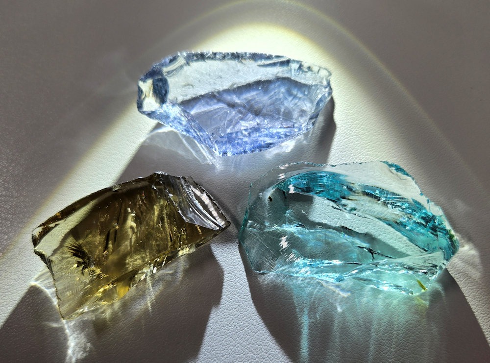 Rare Gem 3 Piece "Sacred Triad" Set Monatomic Andara Crystal 28.5 g.