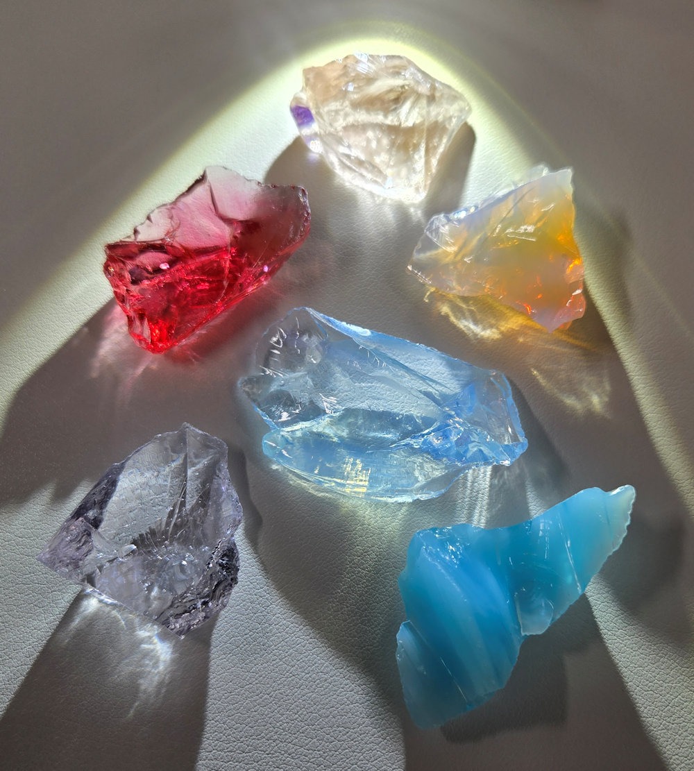 Rare Gem 6 Piece "Balance and Harmony" Set Monatomic Andara Crystal 42.6 g.