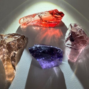Gem 4 Piece "Cultivate" Set Monatomic Andara Crystal 35.3 g.