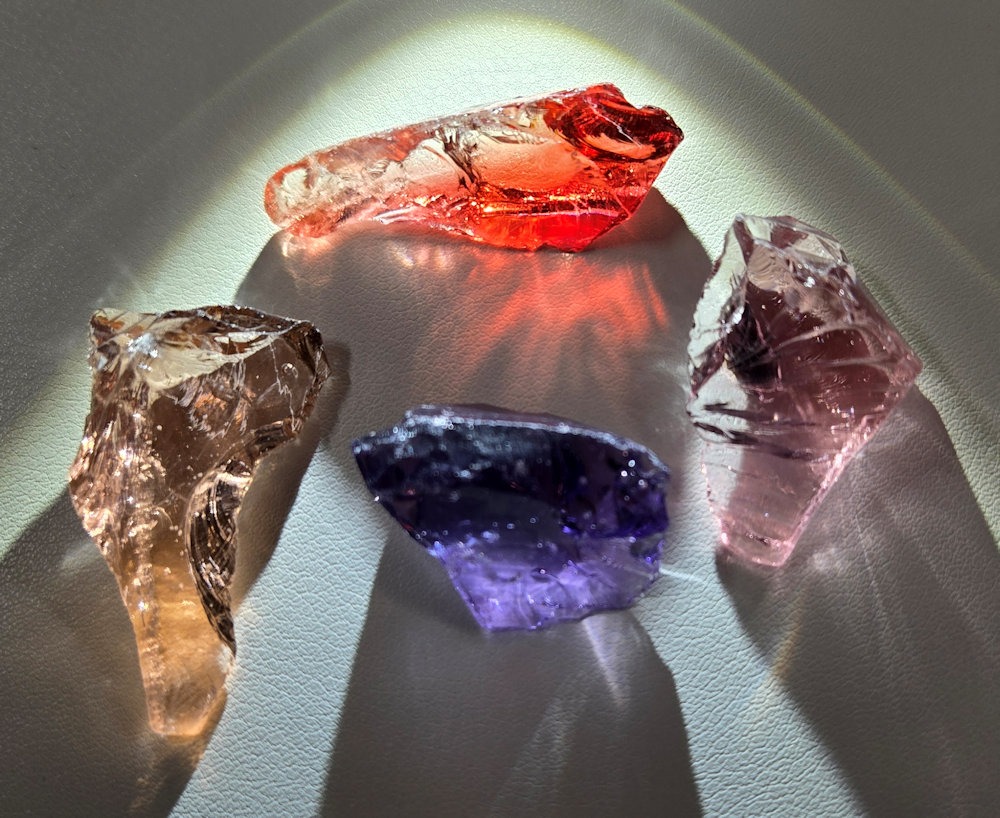 Gem 4 Piece "Cultivate" Set Monatomic Andara Crystal 35.3 g.